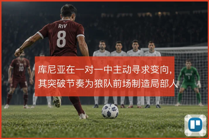 库尼亚在一对一中主动寻求变向,其突破节奏为狼队前场制造局部人数优势